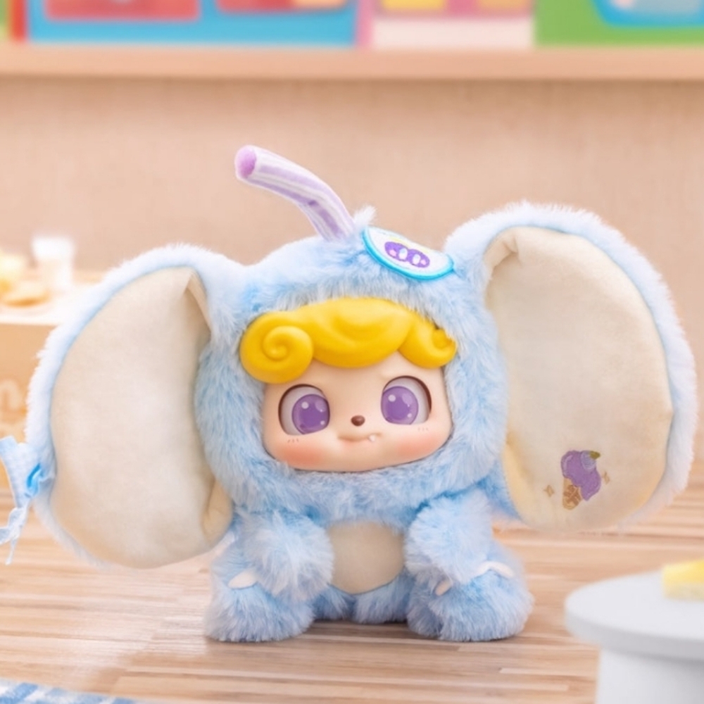 Q.Kid Animal Preschool Series Plush NIB -‎ Blueberry Elephant